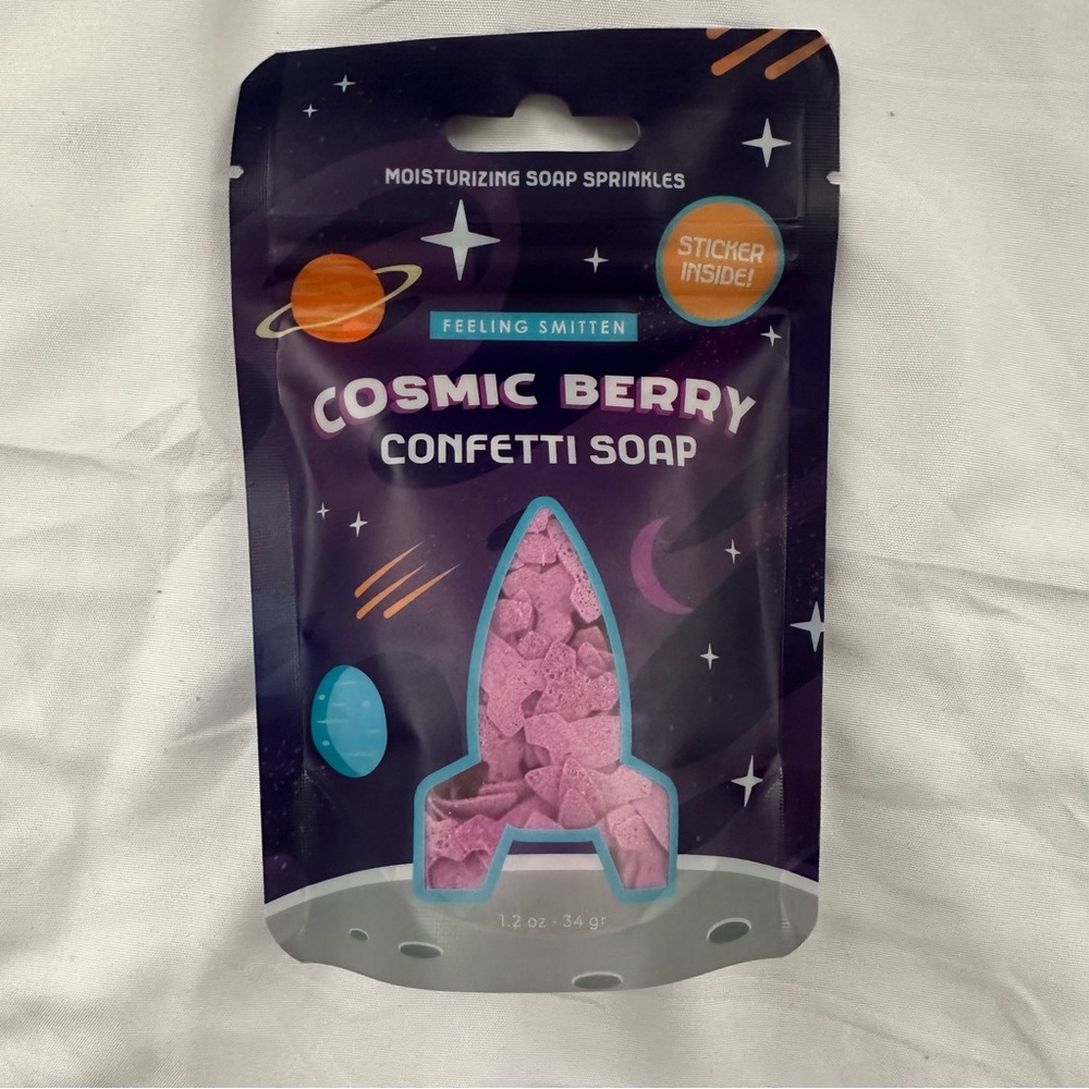 Feeling Smitten Cosmic Berry Confetti Soap 1.2 oz New Sealed